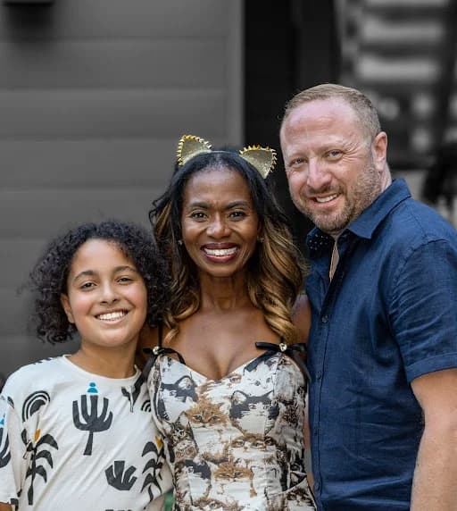 Sydney and family at Sydney's Cat Lounge